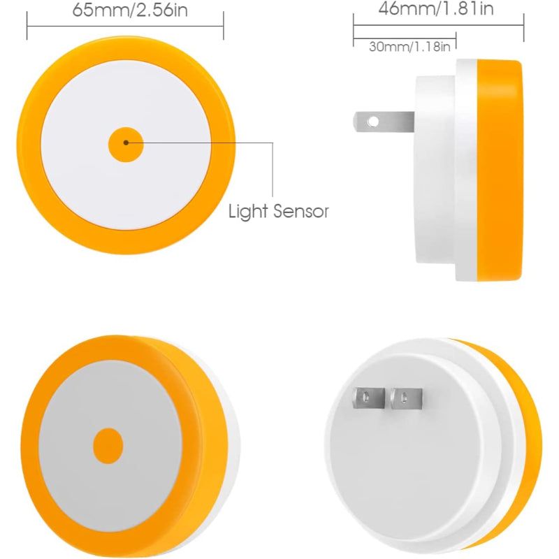 Night Lights Plug into Wall [4Pack], Nightlight with Light Sensors, LED Night Light for Kids Room, Baby Night Light, Bathroom Night Light, Stair Lights, Hallway Light
