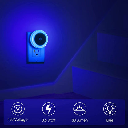 Night Lights Plug into Wall [4Pack], Nightlight with Light Sensors, LED Night Light for Kids Room, Baby Night Light, Bathroom Night Light, Stair Lights, Hallway Light