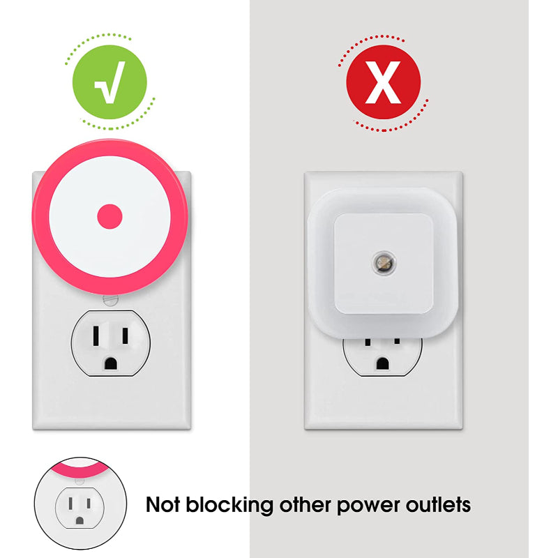 Night Lights Plug into Wall [4Pack], Nightlight with Light Sensors, LED Night Light for Kids Room, Baby Night Light, Bathroom Night Light, Stair Lights, Hallway Light