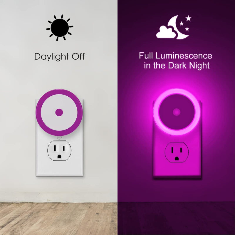 Night Lights Plug into Wall [4Pack], Nightlight with Light Sensors, LED Night Light for Kids Room, Baby Night Light, Bathroom Night Light, Stair Lights, Hallway Light