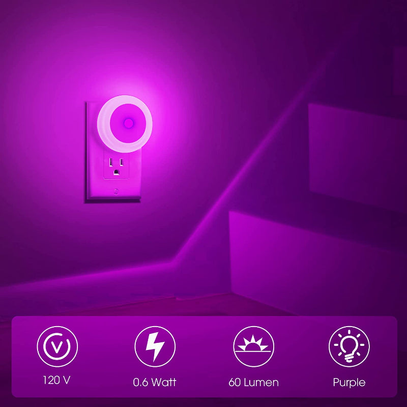 Night Lights Plug into Wall [4Pack], Nightlight with Light Sensors, LED Night Light for Kids Room, Baby Night Light, Bathroom Night Light, Stair Lights, Hallway Light