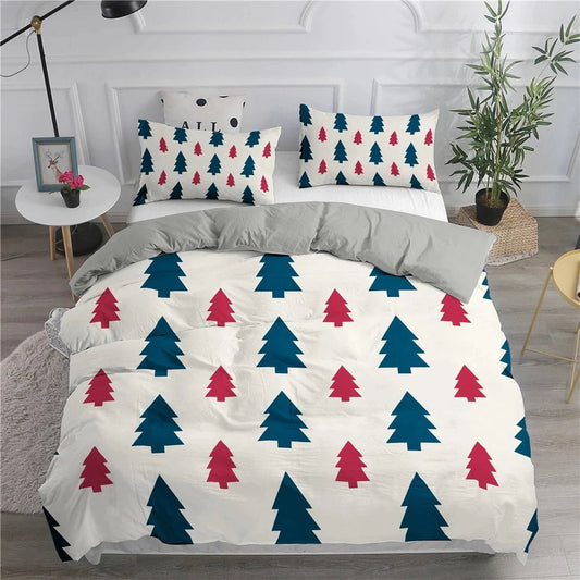 Blues Holiday Tree Duvet Cover