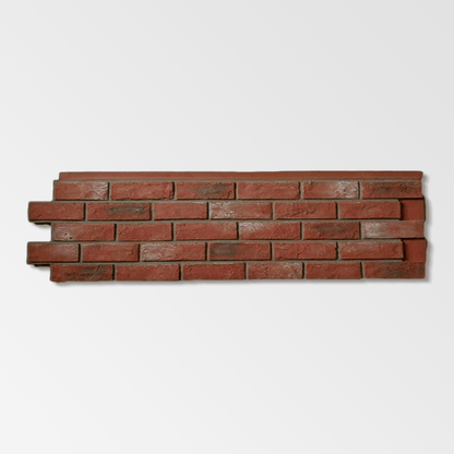 Faux Maroon Brick Wall Panel