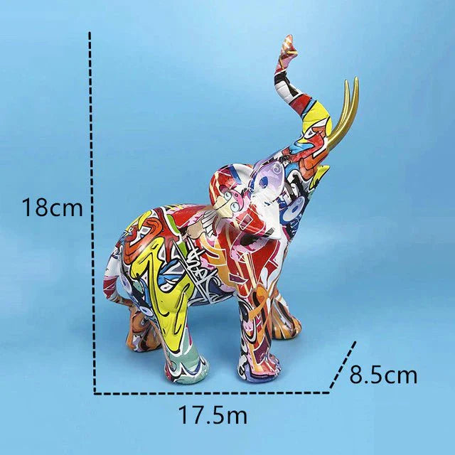 Alpha Elephant Graffiti Sculpture