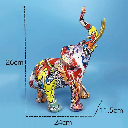 Alpha Elephant Graffiti Sculpture