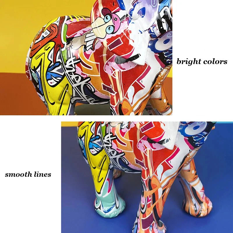 Alpha Elephant Graffiti Sculpture