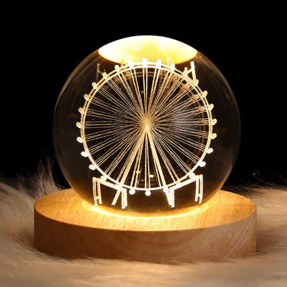 Fascinating Nightlight Decor With Crystal Balls