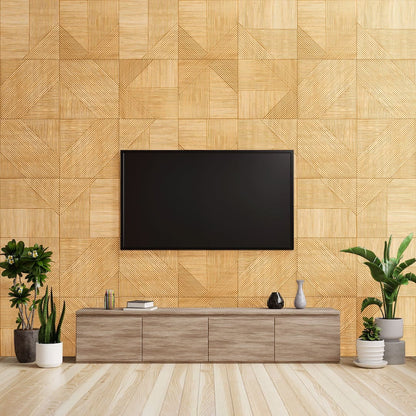 Euclid Stained Wooden Wall Panel