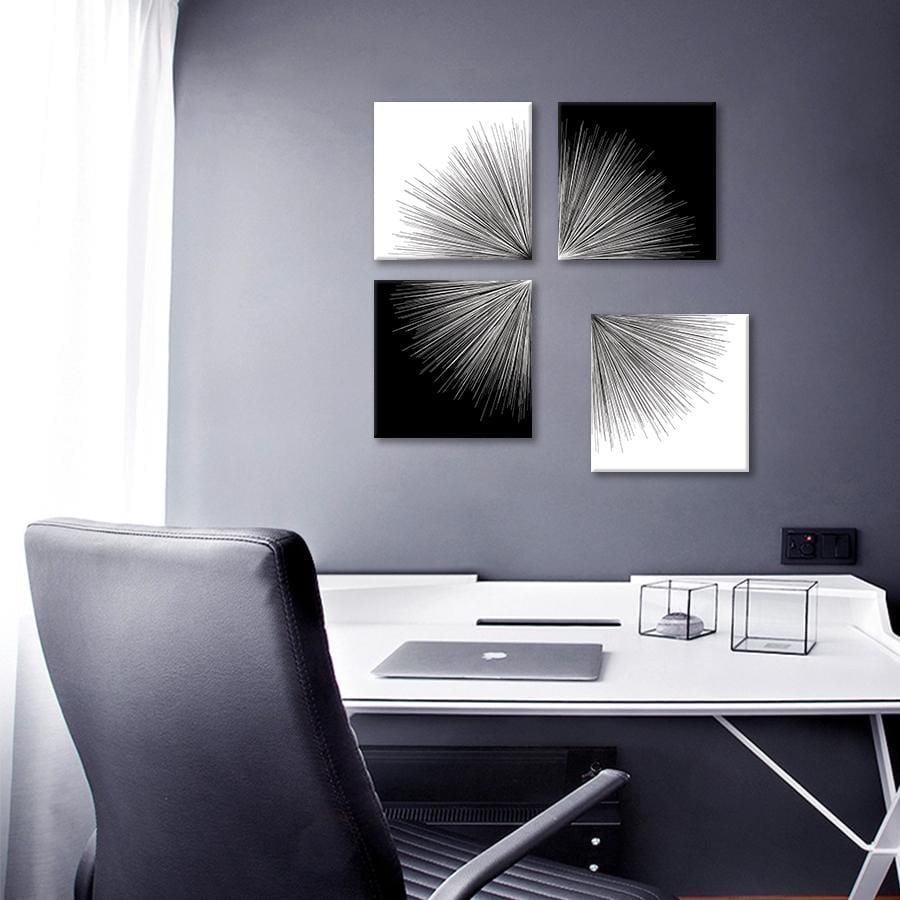 Light in Contrast 4 Piece Stretched Canvas