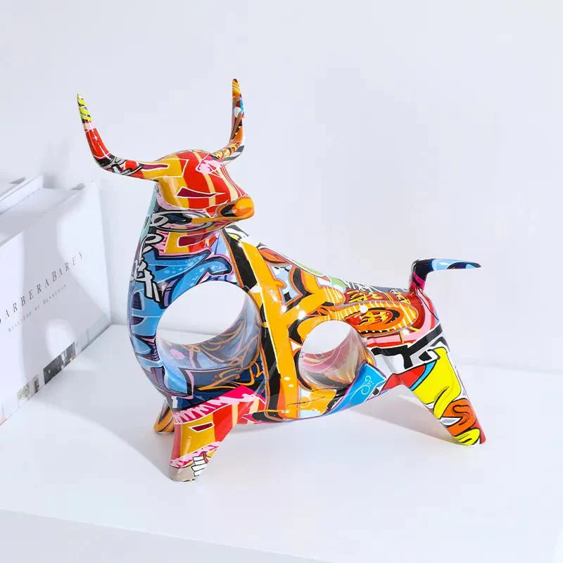 Bull Graffiti Sculpture