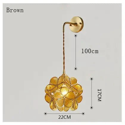 Flora Round Glass Wall Light