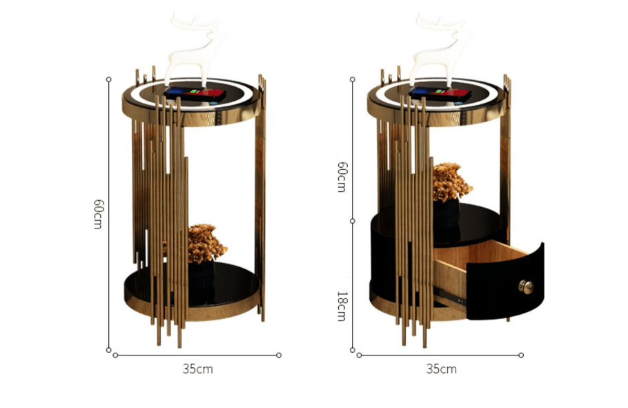 Dahli Side Table (Wireless Charging)