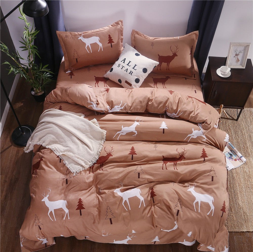 Holibrown Deer Quilt Set