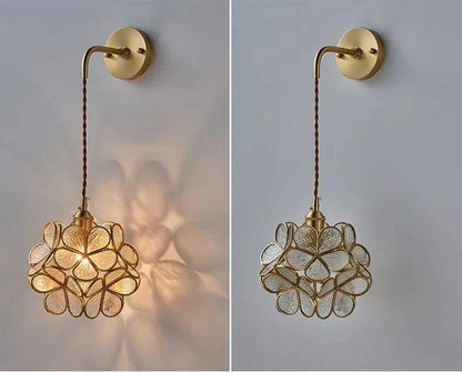 Flora Round Glass Wall Light