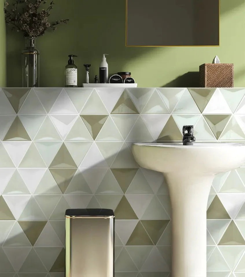 Geometric Tri Mosaic Tiles