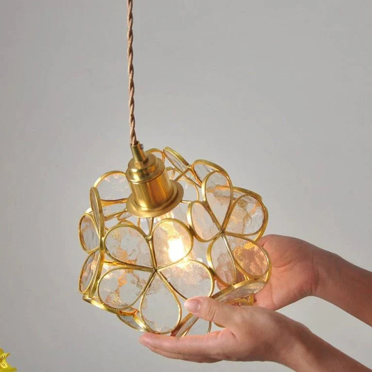 Flora Round Glass Pendant Light