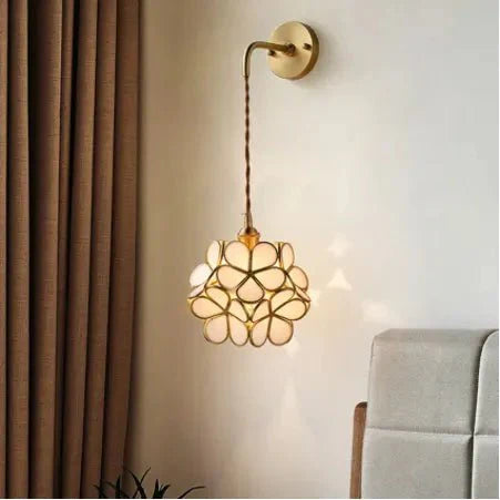 Flora Round Glass Wall Light