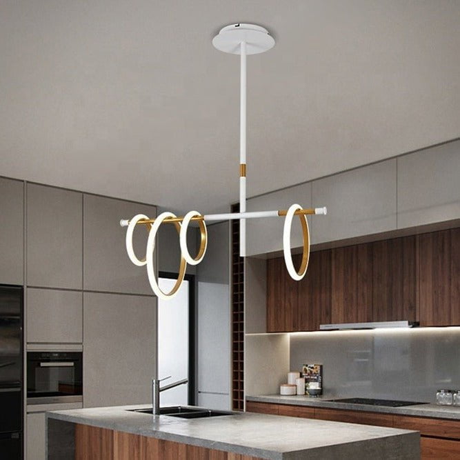 Ring Magnet Side Horizontal Chandelier ( 4 rings)