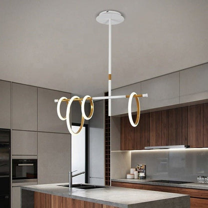 Ring Magnet Side Horizontal Chandelier ( 4 rings)