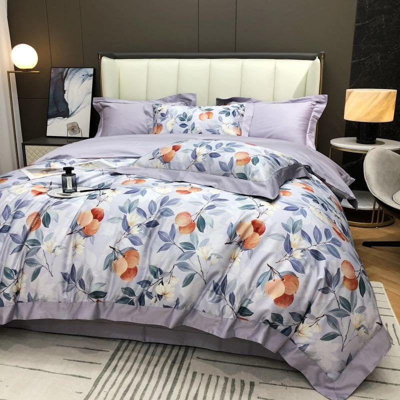 Lavender Bloom Duvet Cover Set (Egyptian Cotton)