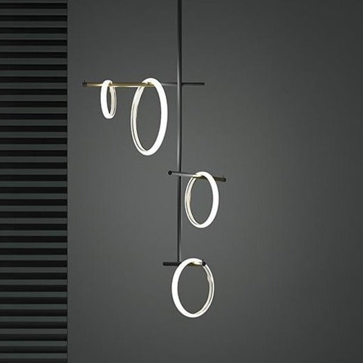 Ring Magnet Vertical Chandelier ( 4 rings)