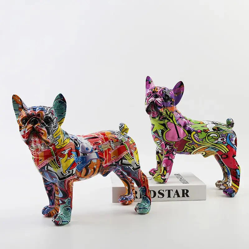 French Bulldog Graffiti Sculpture