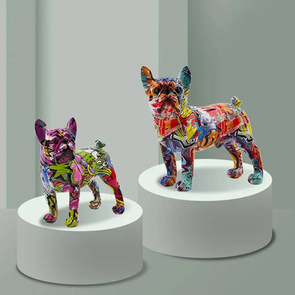 French Bulldog Graffiti Sculpture