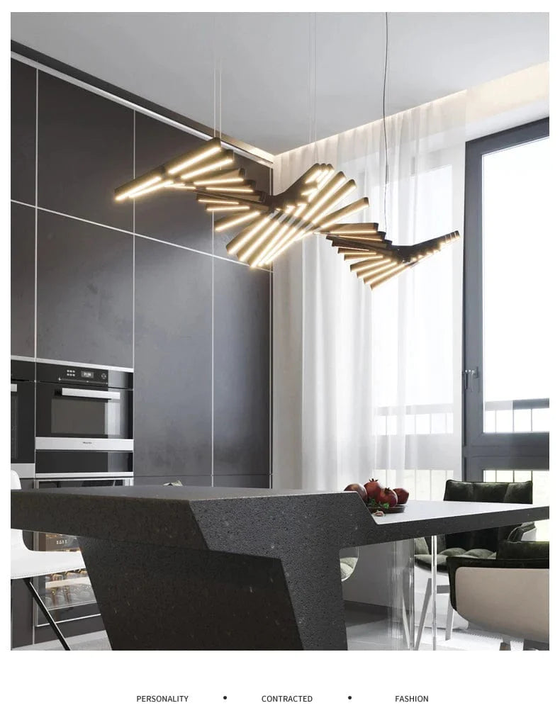 Spiral Rib Chandelier