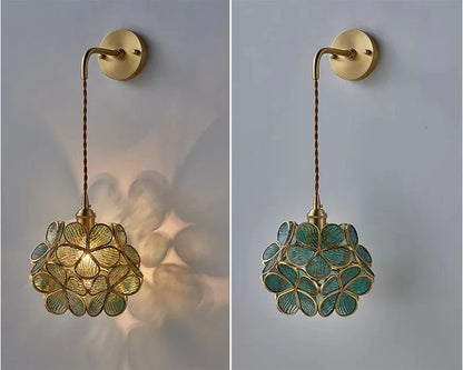 Flora Round Glass Wall Light