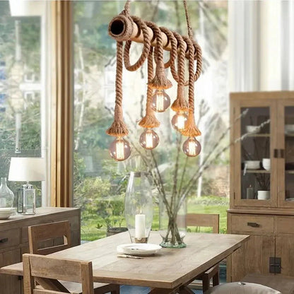 Retro Rope Pendant Light