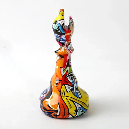 Chess Pieces Graffiti Sculpture