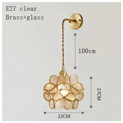 Flora Round Glass Wall Light