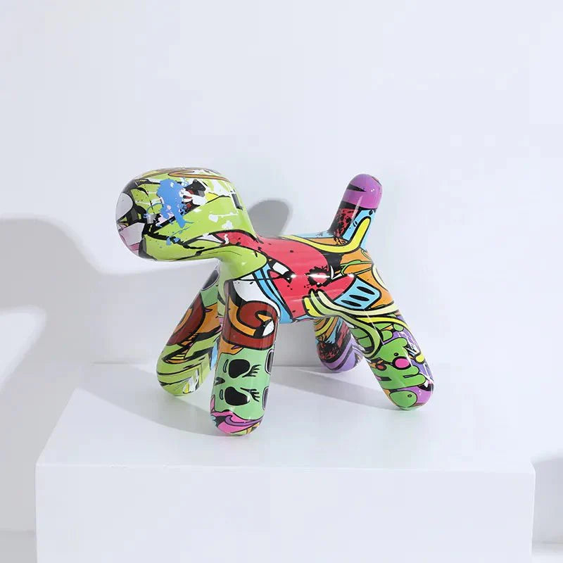 Balloon Pup Graffiti Sculpture