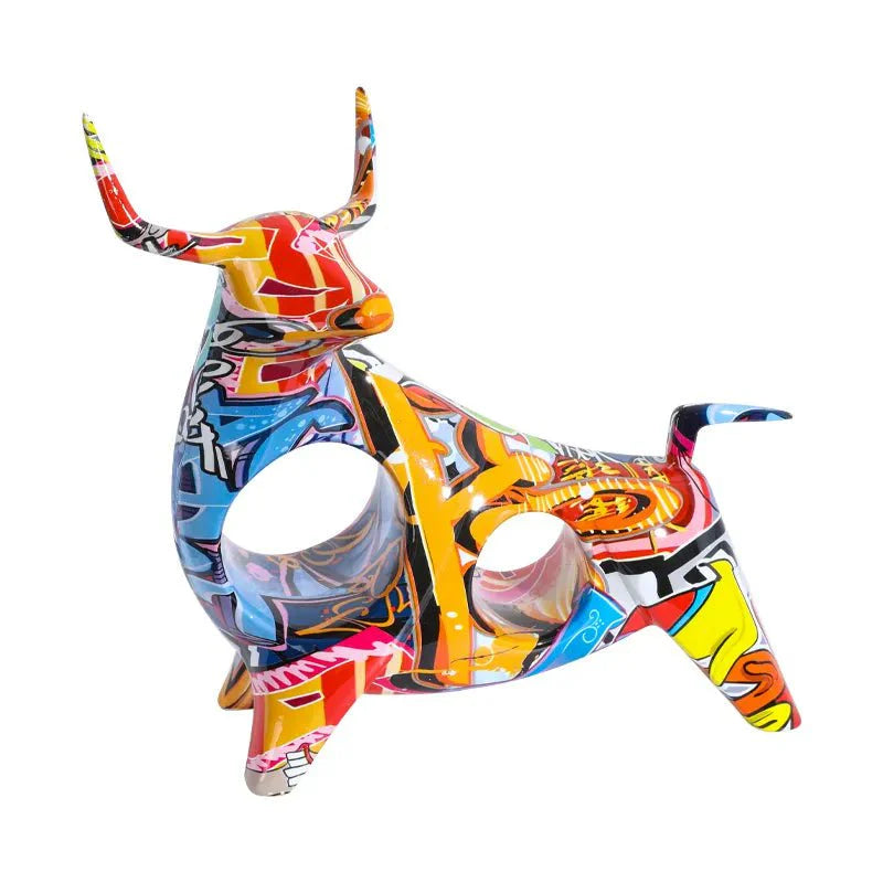 Bull Graffiti Sculpture