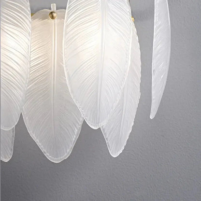 Glass Leaves Wall Light