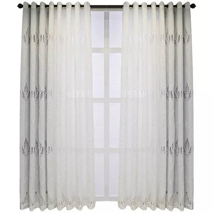 Leaf Woven Lace Curtain