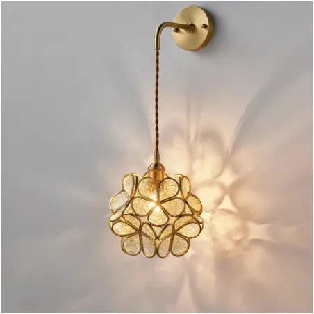 Flora Round Glass Wall Light