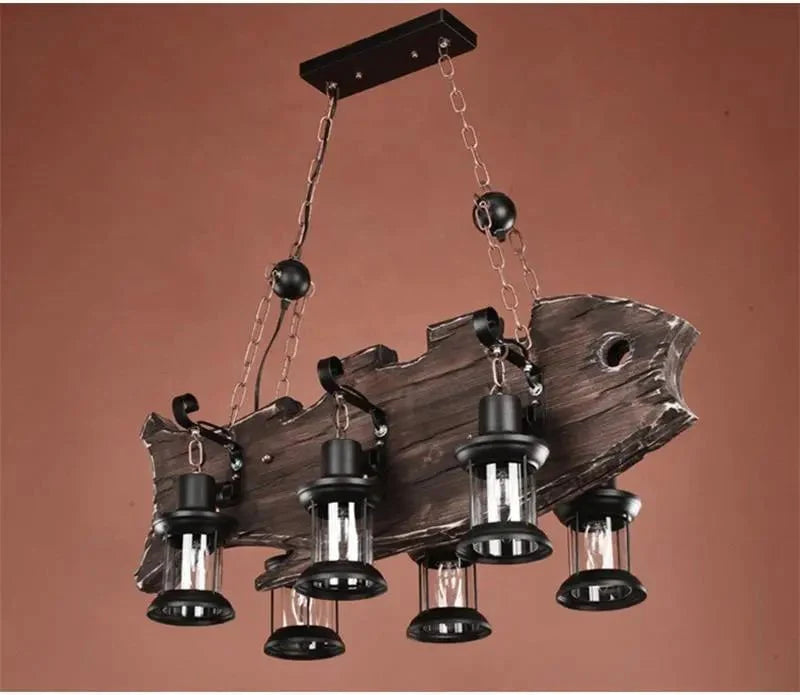 Vintage Fishwood  Chandelier