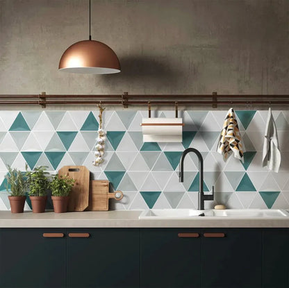 Geometric Tri Mosaic Tiles