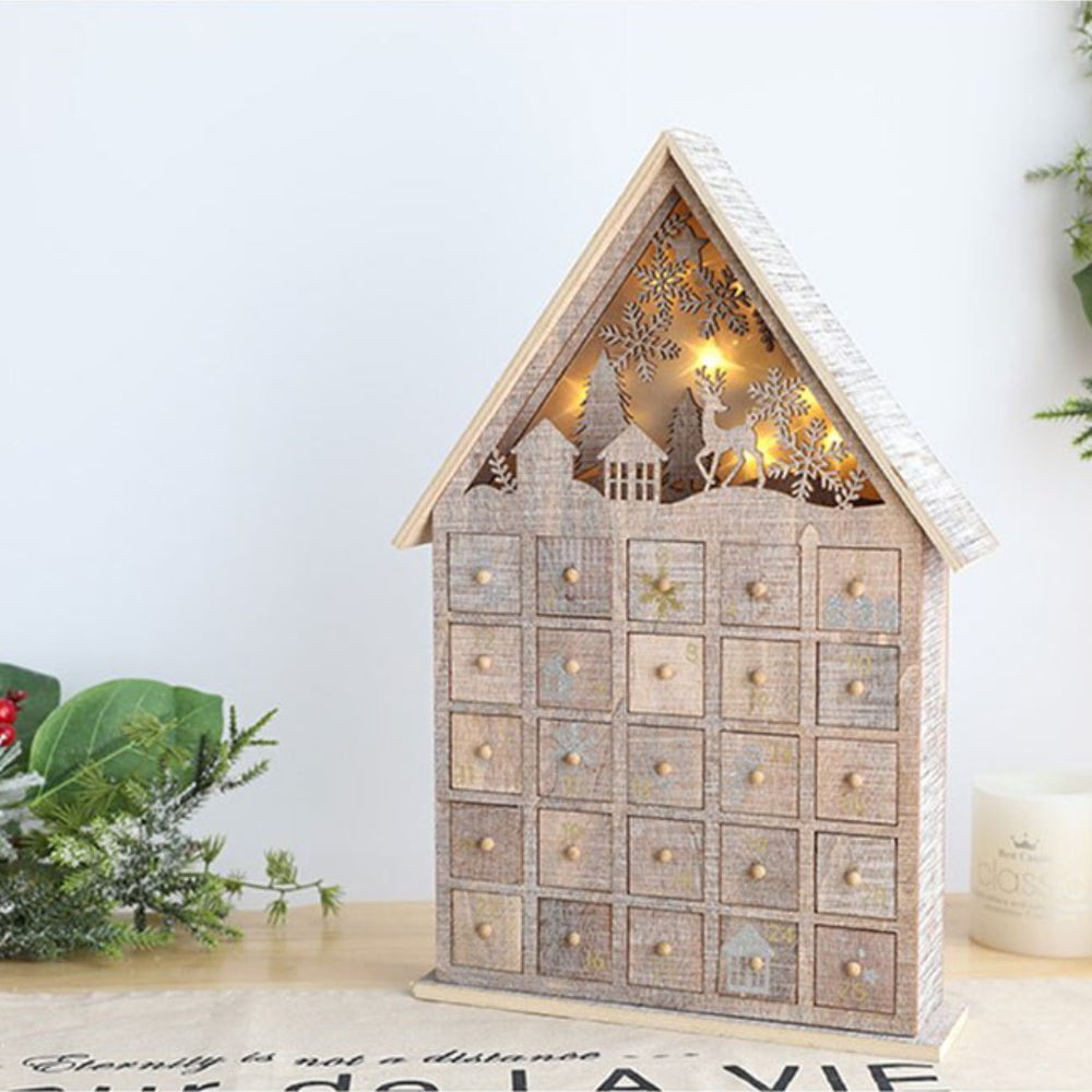 Wooden House Advent Calendar