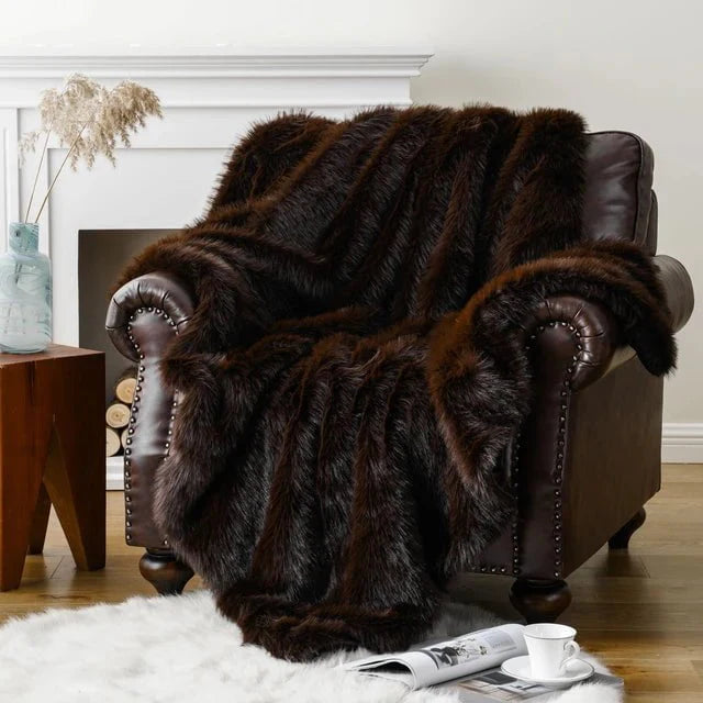 Serenity Faux-Fur Blanket Throw