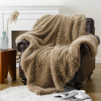 Serenity Faux-Fur Blanket Throw