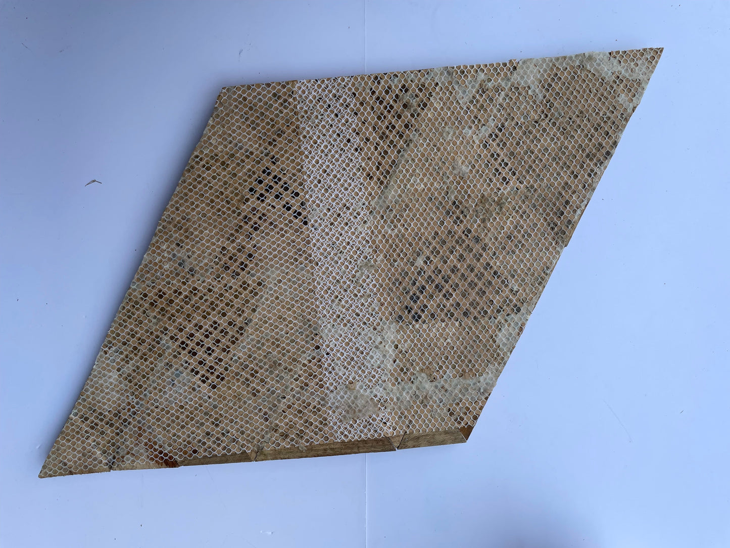 Parallelepiped Wood Mosaic Wall Panel