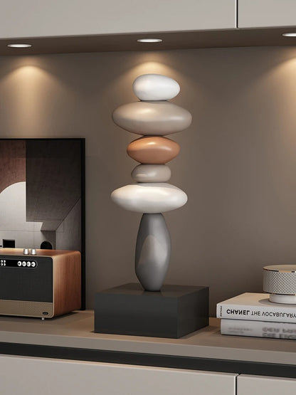 Zen Harmony Sculpture - Handcrafted Elegance for Your Home