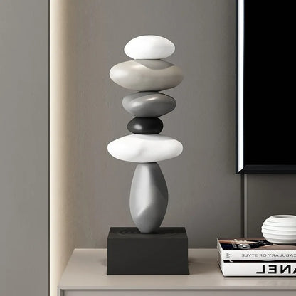 Zen Harmony Sculpture - Handcrafted Elegance for Your Home