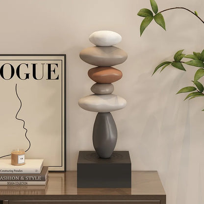 Zen Harmony Sculpture - Handcrafted Elegance for Your Home