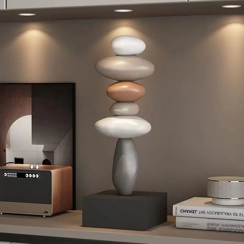 Zen Harmony Sculpture - Handcrafted Elegance for Your Home