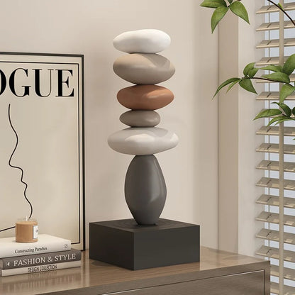 Zen Harmony Sculpture - Handcrafted Elegance for Your Home