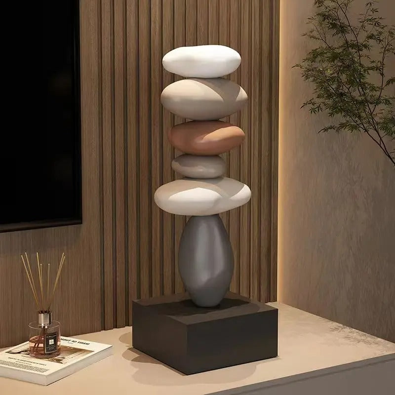 Zen Harmony Sculpture - Handcrafted Elegance for Your Home