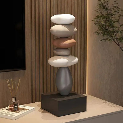 Zen Harmony Sculpture - Handcrafted Elegance for Your Home